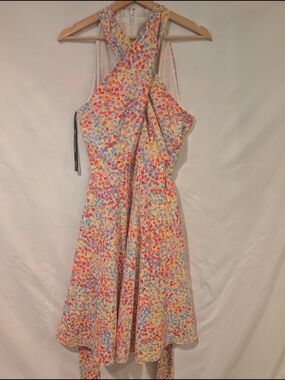 Multicolor Dot Fit & Flare Dress